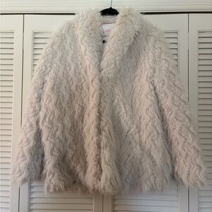 GB Girls Plush Teddy Jacket - Cream